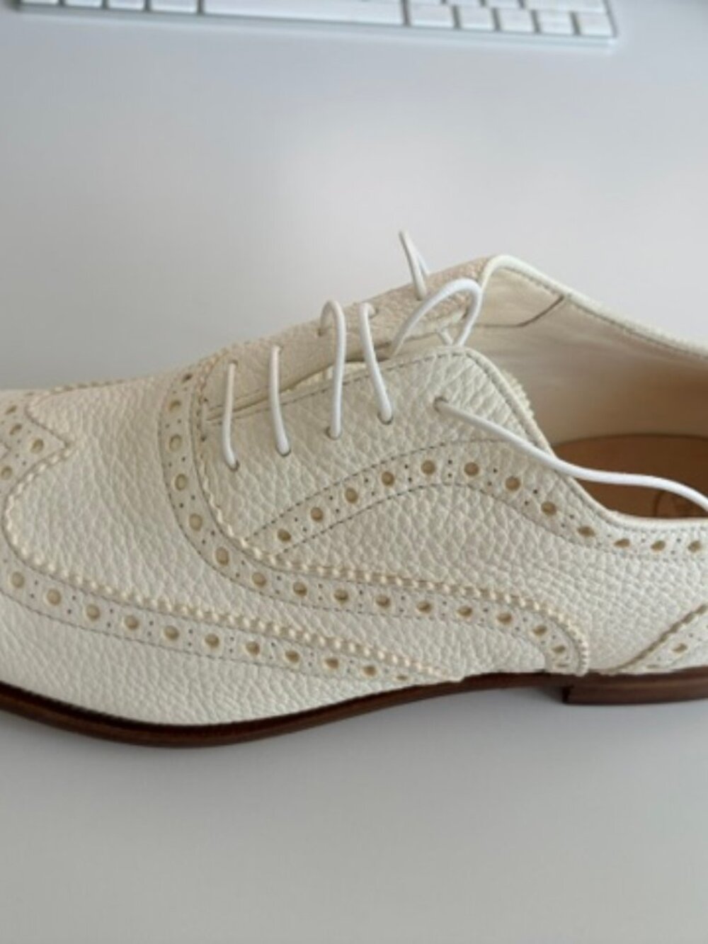 Church's Oxford Brogue Lace-Up Shoe White Size 39